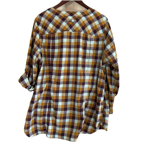 Duluth Trading Plaid Flannel Shirt Women’s Size 2X Long Sleeve Button Up Pocket - Picture 5 of 16